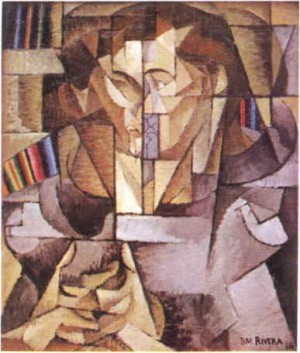 Oil portrait Painting - Portrait of Jacques Lipschitz, 1914 by Rivera,Diego