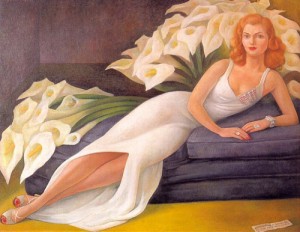 Oil portrait Painting - Portrait of Natasha Zakólkowa Gelman (Retrato de Natasha Zakólkowa Gelman), 1943 by Rivera,Diego