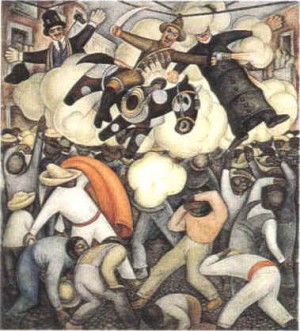 Oil rivera,diego Painting - The Burning of the Judases, 1924 by Rivera,Diego