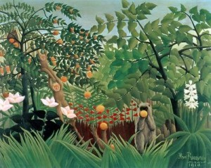Oil rousseau, henri Painting - Exotic Landscape 1910 by Rousseau, Henri