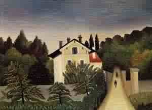 Oil rousseau, henri Painting - Landscape on the Banks of the Oise Area of Chaponval 1905 by Rousseau, Henri