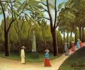 Oil rousseau, henri Painting - Luxembourg Garden 1909 by Rousseau, Henri