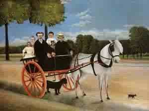 Oil rousseau, henri Painting - Old Juniors Cart 1908 by Rousseau, Henri