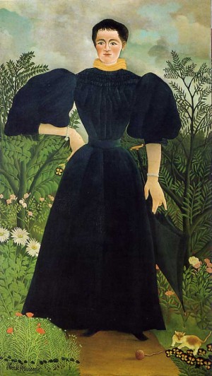 Oil rousseau, henri Painting - Portrait of a Woman  c.1895-97 by Rousseau, Henri