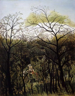 Oil the Painting - Rendezvous in the Forest  1889 by Rousseau, Henri
