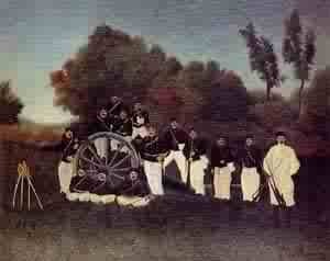 Oil the Painting - The Artilleryman 1893 by Rousseau, Henri