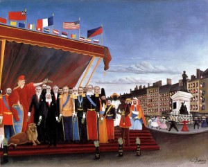 Oil rousseau, henri Painting - The Representatives of Foreign Powers Coming to Greet the Republic as a Sign of Peace  1907 by Rousseau, Henri