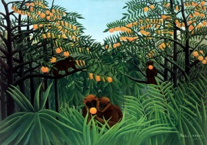Oil rousseau, henri Painting - The Tropics by Rousseau, Henri