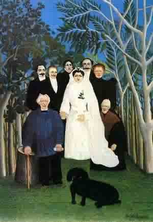 Oil rousseau, henri Painting - The Wedding 1904-1905 by Rousseau, Henri