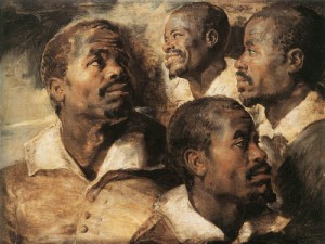  Photograph - Four Studies of the Head of a Negro by Rubens,Pieter Pauwel