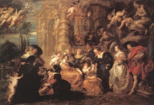 Oil garden Painting - Garden of Love by Rubens,Pieter Pauwel