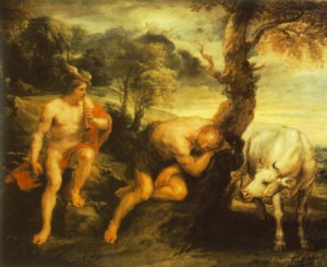 Oil rubens,pieter pauwel Painting - Mercury and Argus by Rubens,Pieter Pauwel