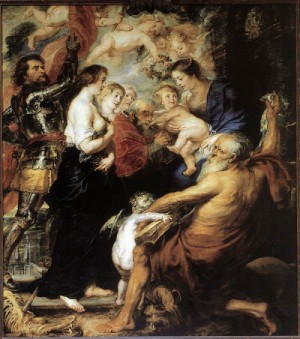 Oil rubens,pieter pauwel Painting - Our Lady with the Saints by Rubens,Pieter Pauwel