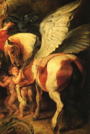  Photograph - Perseus and Andromeda, detail of Pegasus by Rubens,Pieter Pauwel