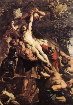 Oil rubens,pieter pauwel Painting - Raising of the Cross (detail)1 by Rubens,Pieter Pauwel