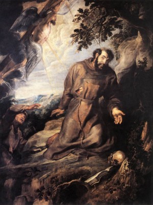 Oil rubens,pieter pauwel Painting - St Francis of Assisi Receiving the Stigmata by Rubens,Pieter Pauwel