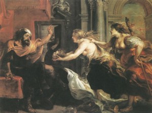  Photograph - Tereus Confronted with the Head of his Son Itylus by Rubens,Pieter Pauwel