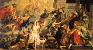Oil rubens,pieter pauwel Painting - The Apotheosis of Henry IV and the Proclamation of the Regency of Marie de' Medici on the 14th of May in 1610, 1622-24, by Rubens,Pieter Pauwel