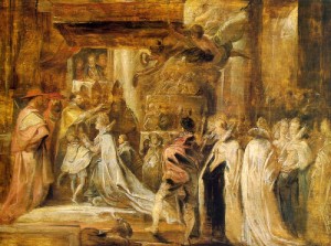 Oil rubens,pieter pauwel Painting - The Coronation of Marie de' Medici by Rubens,Pieter Pauwel