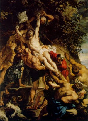Oil rubens,pieter pauwel Painting - The Elevation of the Cross  c. 1610-11 by Rubens,Pieter Pauwel