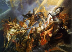 Oil rubens,pieter pauwel Painting - The Fall of Phaeton, 1605 by Rubens,Pieter Pauwel