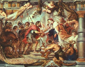 Oil rubens,pieter pauwel Painting - The Meeting of Abraham and Melchizedek by Rubens,Pieter Pauwel