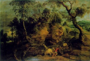 Oil rubens,pieter pauwel Painting - The Stone Carters  c. 1620 by Rubens,Pieter Pauwel