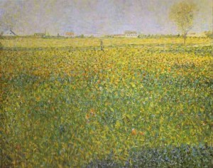 Oil seurat georges Painting - Alfalfa, La Lucerne, Saint-Denis. c. 1885-86. by Seurat Georges