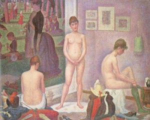 Oil seurat georges Painting - Les Poseuses(The Models), 1886-88 by Seurat Georges
