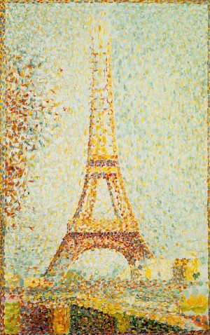 Oil seurat georges Painting - The Eiffel Tower, 1889 by Seurat Georges