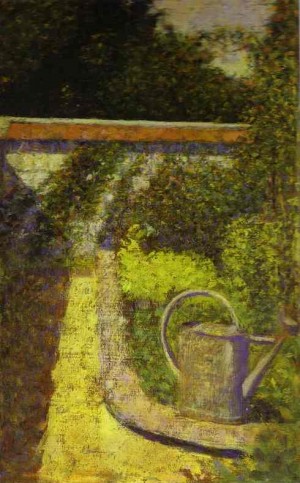 Oil seurat georges Painting - Watering Can. c. 1883 p. by Seurat Georges