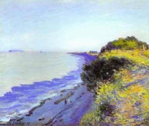 Oil sisley alfred Painting - Bristol Channel from Penarth, Evening. 1897 by Sisley Alfred
