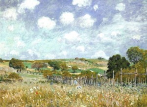 Oil sisley alfred Painting - Meadow, 1875 by Sisley Alfred