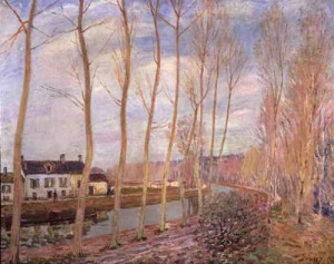 Oil sisley alfred Painting - The Canal of Loing at Moret   1892 by Sisley Alfred