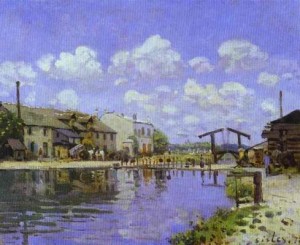 Oil Painting - The Saint-Martin Canal. 1872 by Sisley Alfred
