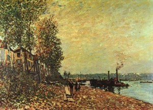  Photograph - The Tugboat, 1883 by Sisley Alfred