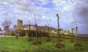 Oil sisley alfred Painting - View of Montmartre from the cité des Fleurs. 1869 by Sisley Alfred