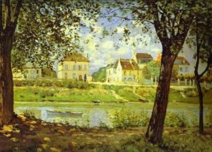  Photograph - Village on the Banks of the Seine (Villeneuve-la-Garenne). 1872 by Sisley Alfred
