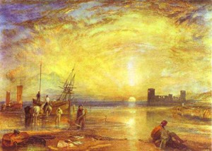 Oil turner,joseph william Painting - Flint Castle. 1838 by Turner,Joseph William