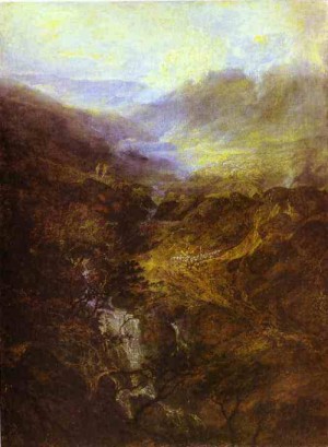 Oil the Painting - Morning Amongst the Coniston Fells, Cumberland. 1798 by Turner,Joseph William