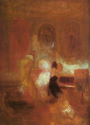Oil turner,joseph william Painting - Music Party, 1835 by Turner,Joseph William