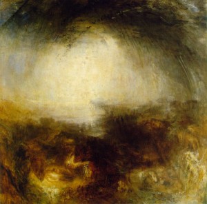 Oil the Painting - Shade and Darkness - the Evening of the Deluge  1843 by Turner,Joseph William