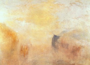 Oil turner,joseph william Painting - Sunrise Between Two Headlands, Tate Gallery at London. by Turner,Joseph William