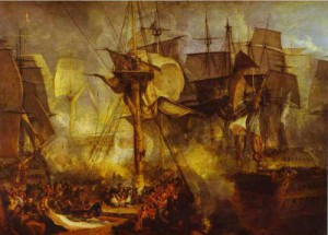 Photograph - The Battle of Trafalgar, as Seen from the Mizen Starboard Shrouds of the Victory. 1806-1808 by Turner,Joseph William