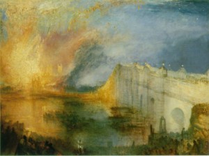 Oil turner,joseph william Painting - The Burning of the Houses of Lords and Commons   1835 by Turner,Joseph William