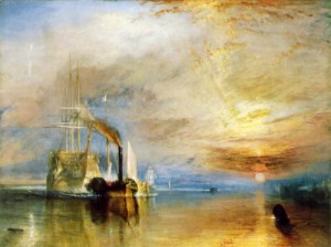 Oil turner,joseph william Painting - The Fighting  Temeraire tugged to her last berth to be broken up   1838 by Turner,Joseph William