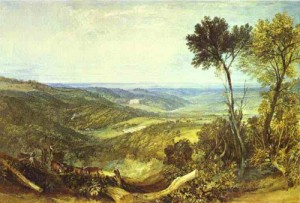 Oil the Painting - The Vale of Ashburnham. 1816 by Turner,Joseph William
