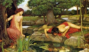 Oil waterhouse,john william Painting - Echo and Narcissus 1903 by Waterhouse,John William