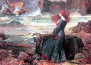 Oil waterhouse,john william Painting - Miranda,the Tempest by Waterhouse,John William