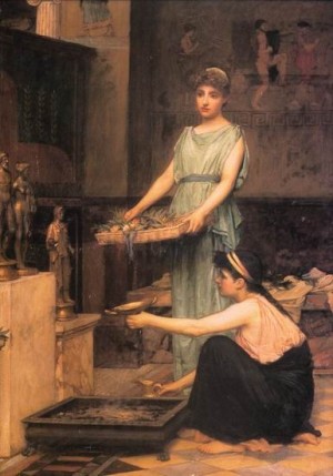  Photograph - The household gods by Waterhouse,John William